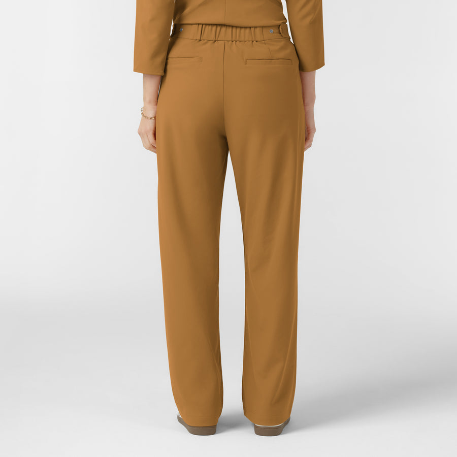 BLK Women's Pleated Wide Leg Scrub Trouser Auburn back view