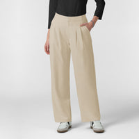 BLK Edit Women's Wide Leg Scrub Trouser - Coconut Milk