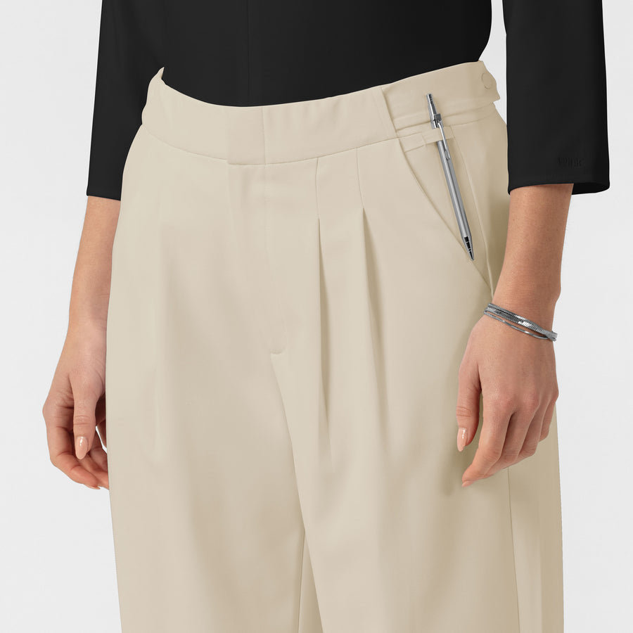 BLK Edit Women's Wide Leg Scrub Trouser - Coconut Milk