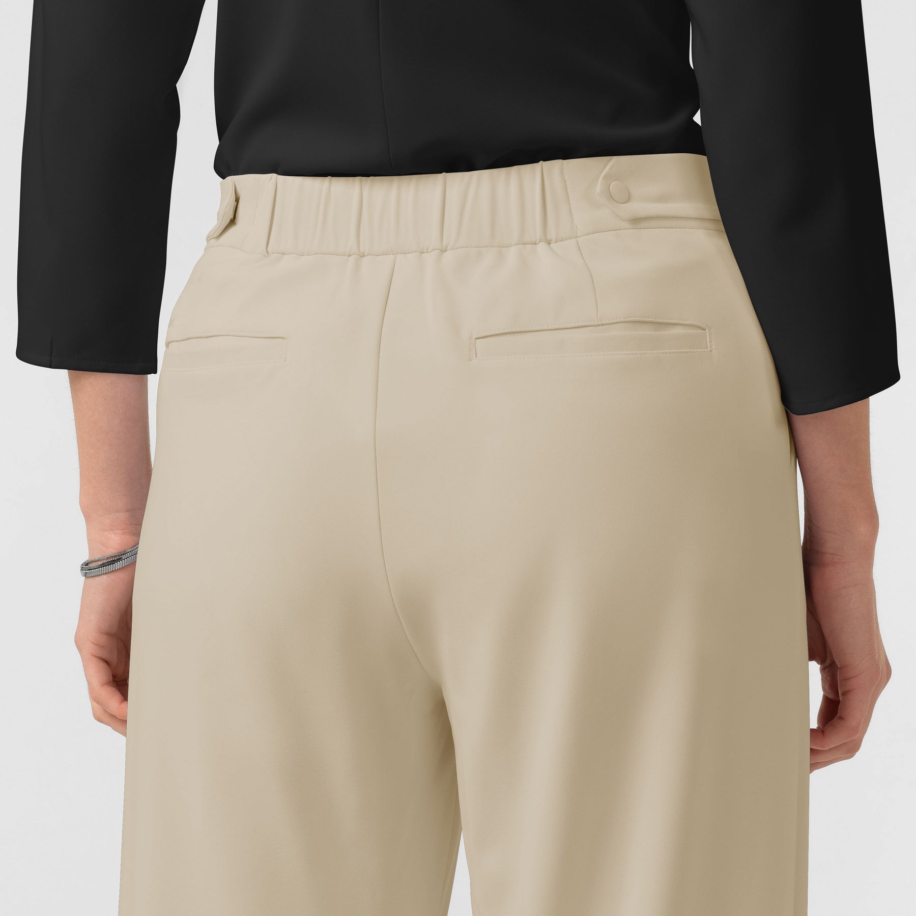 BLK Edit Women's Wide Leg Scrub Trouser - Coconut Milk
