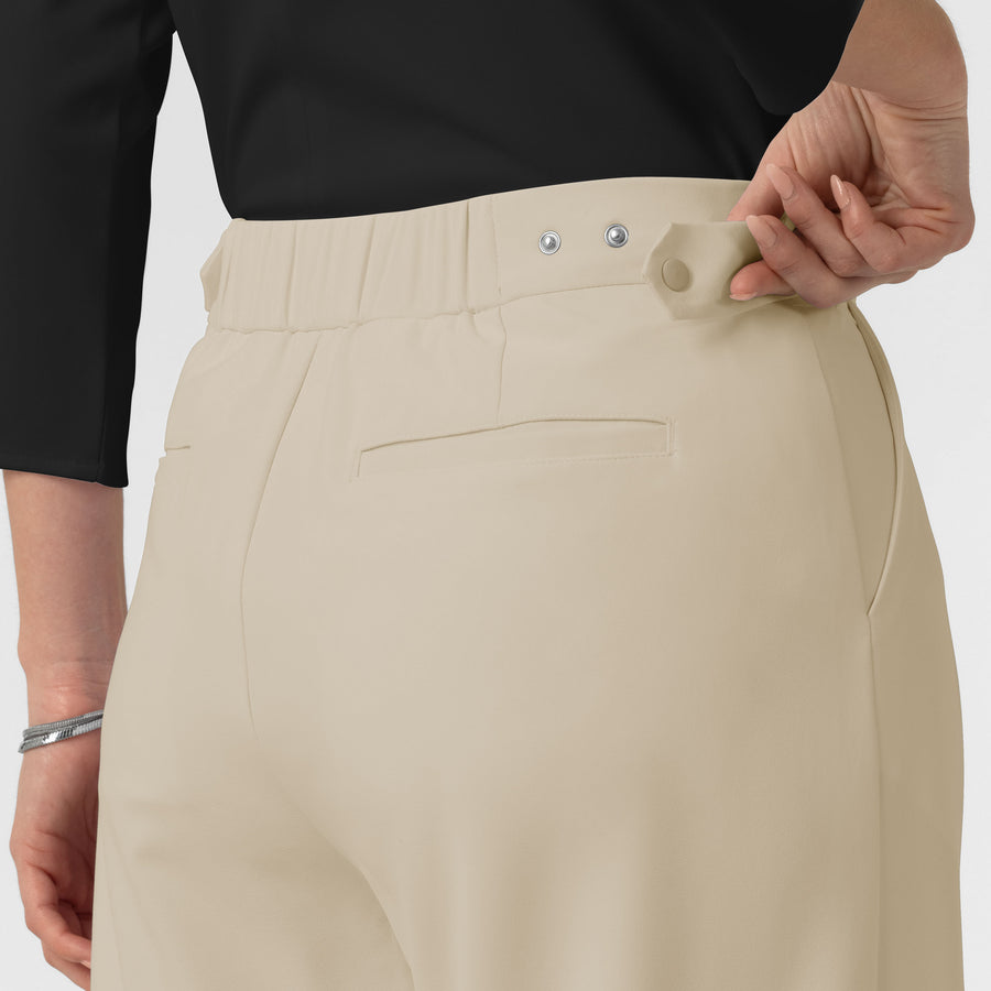 BLK Edit Women's Wide Leg Scrub Trouser - Coconut Milk