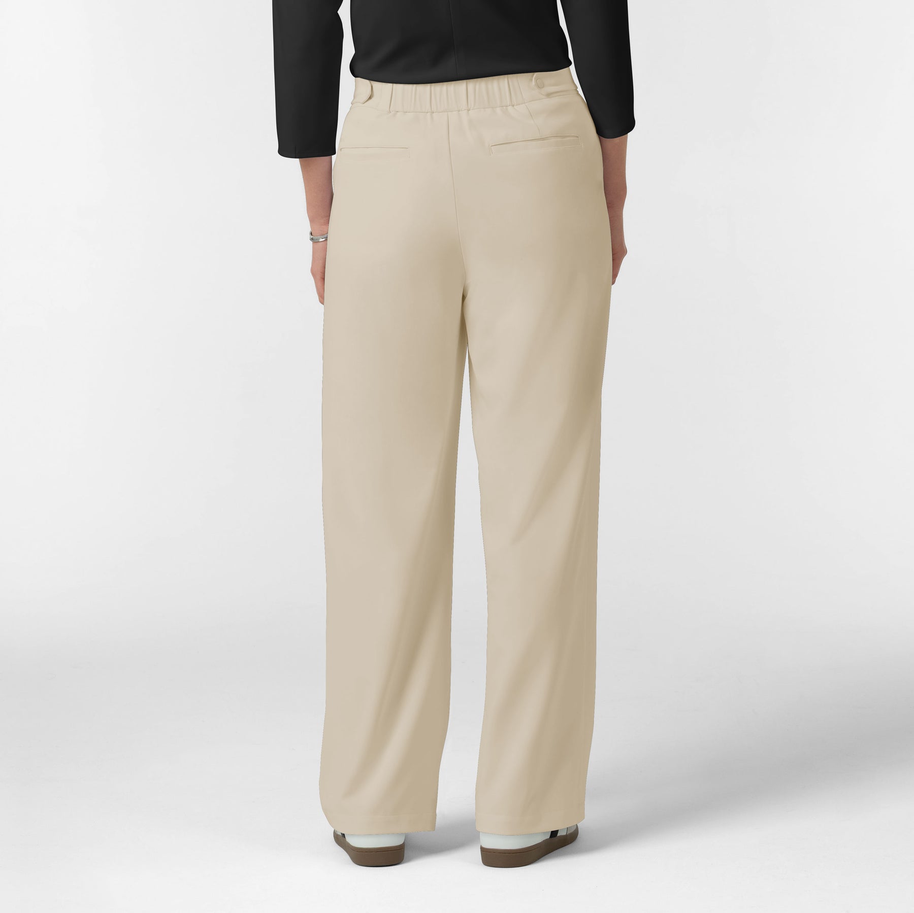 BLK Edit Women's Wide Leg Scrub Trouser - Coconut Milk