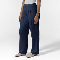 BLK Edit Women's Wide Leg Scrub Trouser - Navy