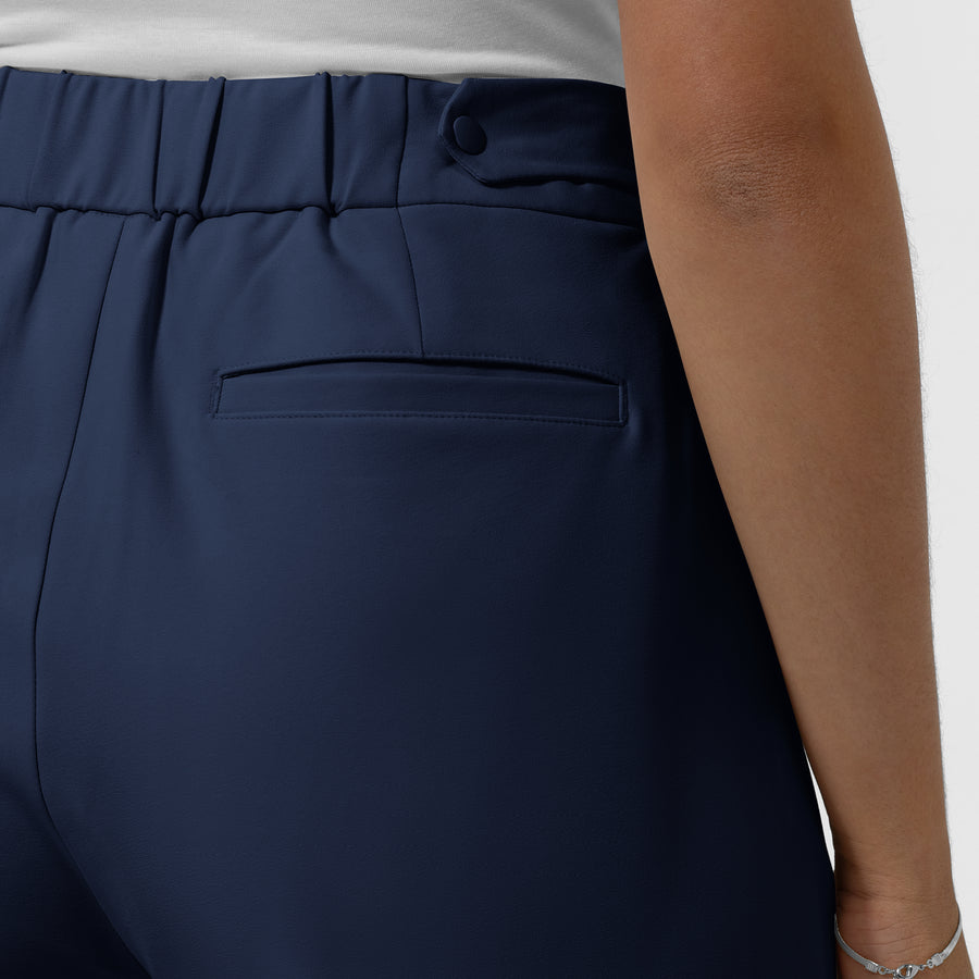 BLK Edit Women's Wide Leg Scrub Trouser - Navy