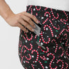 Boundless Women's Bootcut Scrub Pant Merry and Minty Black side detail 2