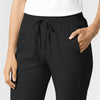AURA Women's Grace Mid Rise Bootcut Scrub Pant Black back detail