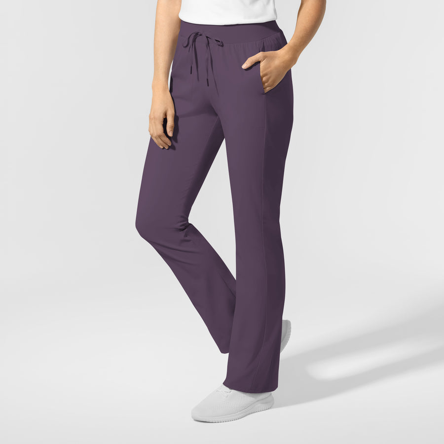 AURA Women's Grace Mid Rise Bootcut Scrub Pant Dusk side view