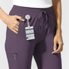 AURA Women's Grace Mid Rise Bootcut Scrub Pant Dusk side detail 2