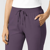 AURA Women's Grace Mid Rise Bootcut Scrub Pant Dusk back detail
