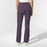 AURA Women's Grace Mid Rise Bootcut Scrub Pant Dusk back view