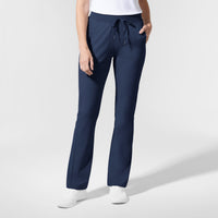 AURA Women's Grace Mid Rise Bootcut Scrub Pant Navy
