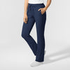 AURA Women's Grace Mid Rise Bootcut Scrub Pant Navy side view