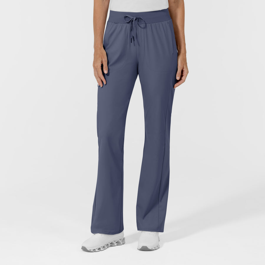 AURA Women's Grace Mid Rise Bootcut Scrub Pant - Slate Blue