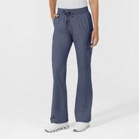 AURA Women's Grace Mid Rise Bootcut Scrub Pant - Slate Blue