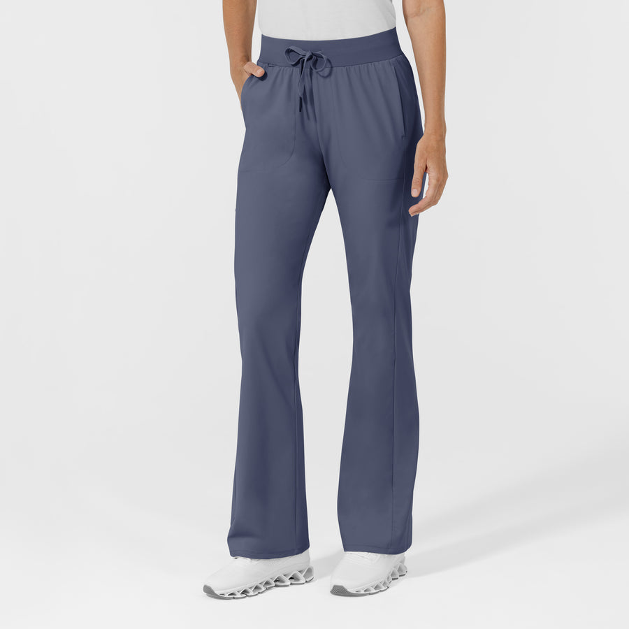 AURA Women's Grace Mid Rise Bootcut Scrub Pant - Slate Blue