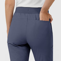 AURA Women's Grace Mid Rise Bootcut Scrub Pant - Slate Blue