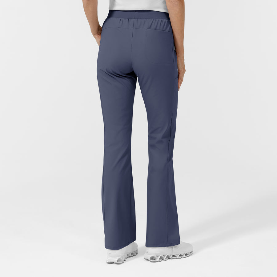 AURA Women's Grace Mid Rise Bootcut Scrub Pant - Slate Blue