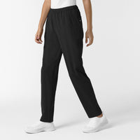 NURTUR Women's Slim Leg Scrub Pant Black side view