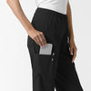 NURTUR Women's Slim Leg Scrub Pant Black hemline detail