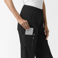 NURTUR Women's Slim Leg Scrub Pant Black hemline detail
