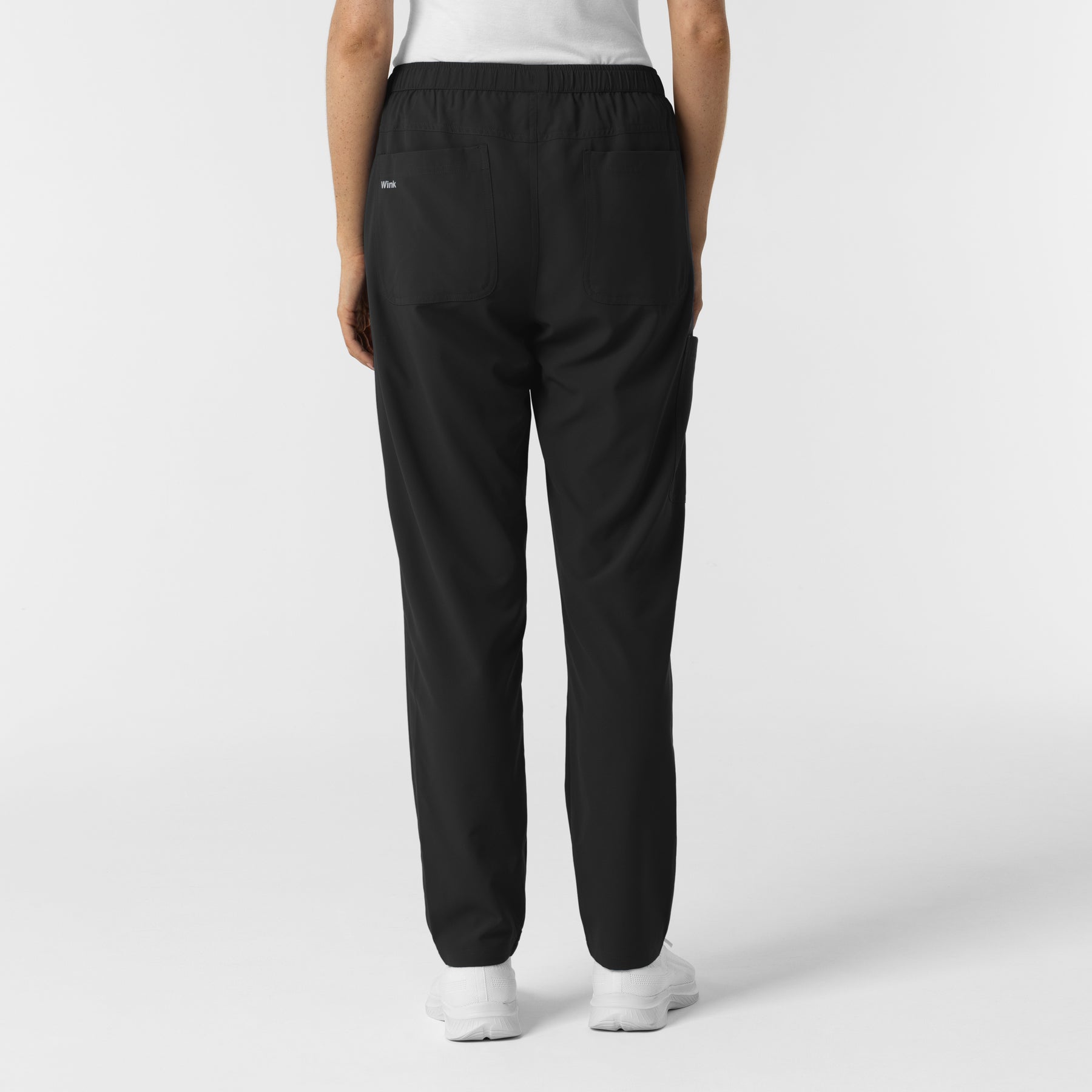 NURTUR Women's Slim Leg Scrub Pant Black back view