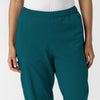 NURTUR Women's Slim Leg Scrub Pant Caribbean front detail
