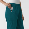 NURTUR Women's Slim Leg Scrub Pant Caribbean side detail 2