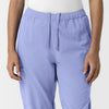 NURTUR Women's Slim Leg Scrub Pant Ceil Blue side detail 1