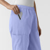 NURTUR Women's Slim Leg Scrub Pant Ceil Blue side detail 2