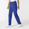 NURTUR Women's Slim Leg Scrub Pant Galaxy Blue side view