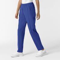 NURTUR Women's Slim Leg Scrub Pant Galaxy Blue side view