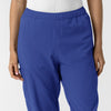NURTUR Women's Slim Leg Scrub Pant Galaxy Blue front detail