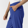 NURTUR Women's Slim Leg Scrub Pant Galaxy Blue back detail