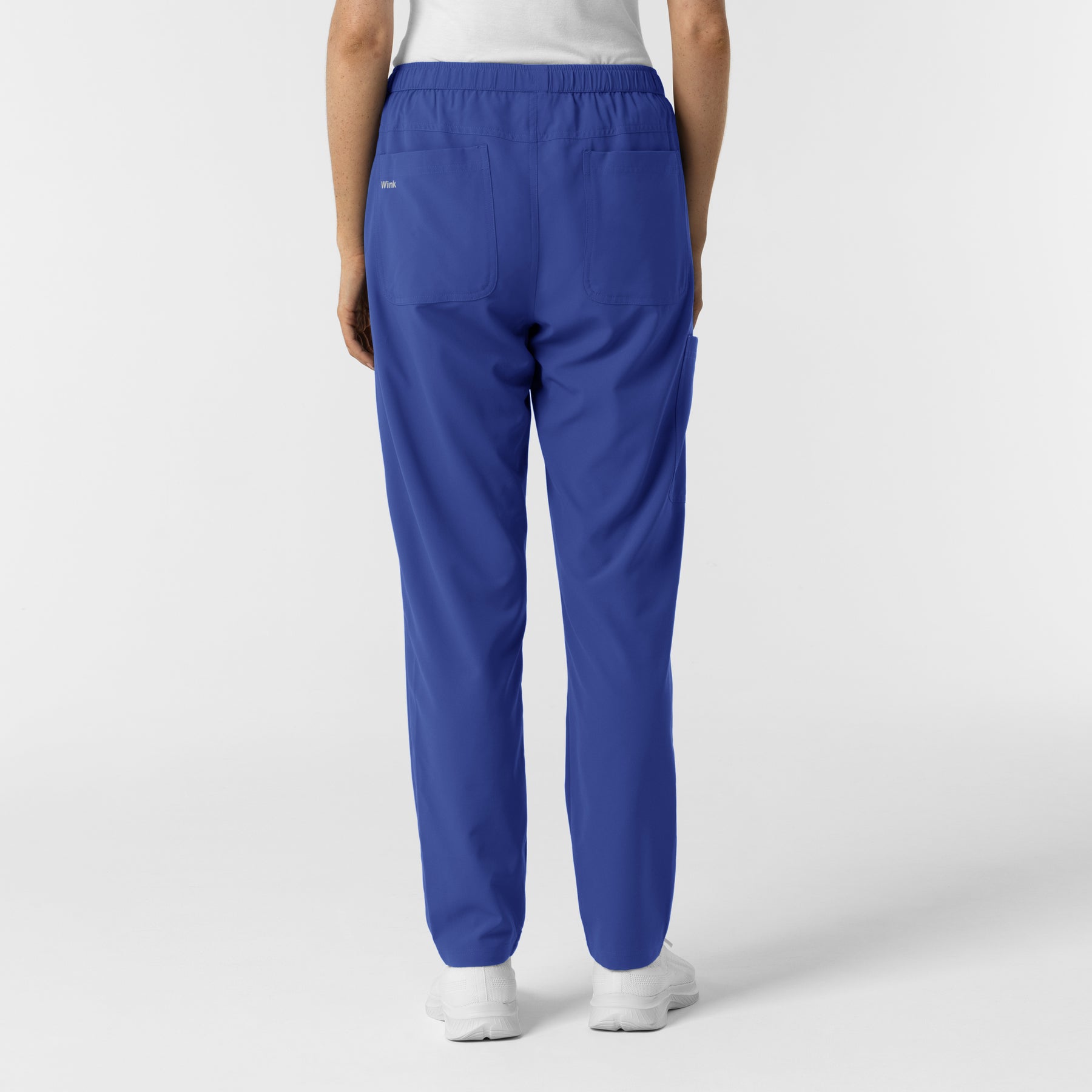 NURTUR Women's Slim Leg Scrub Pant Galaxy Blue back view