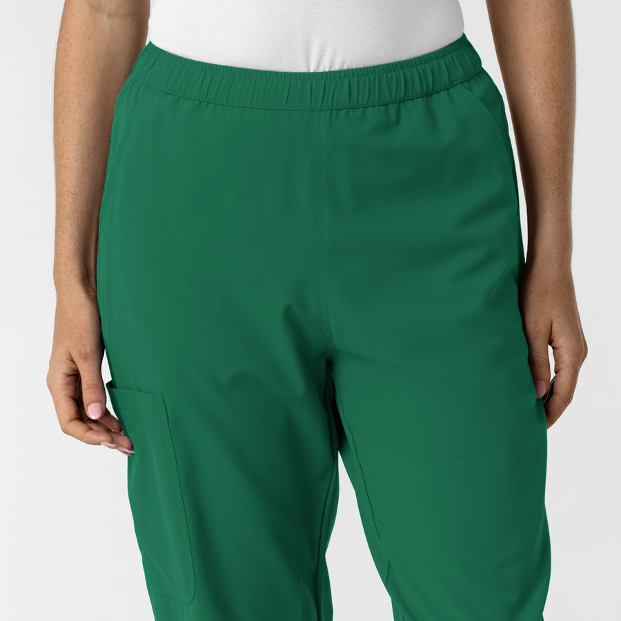 NURTUR Women's Slim Leg Scrub Pant Hunter front detail