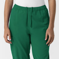 NURTUR Women's Slim Leg Scrub Pant Hunter side detail 1
