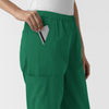 NURTUR Women's Slim Leg Scrub Pant Hunter side detail 2