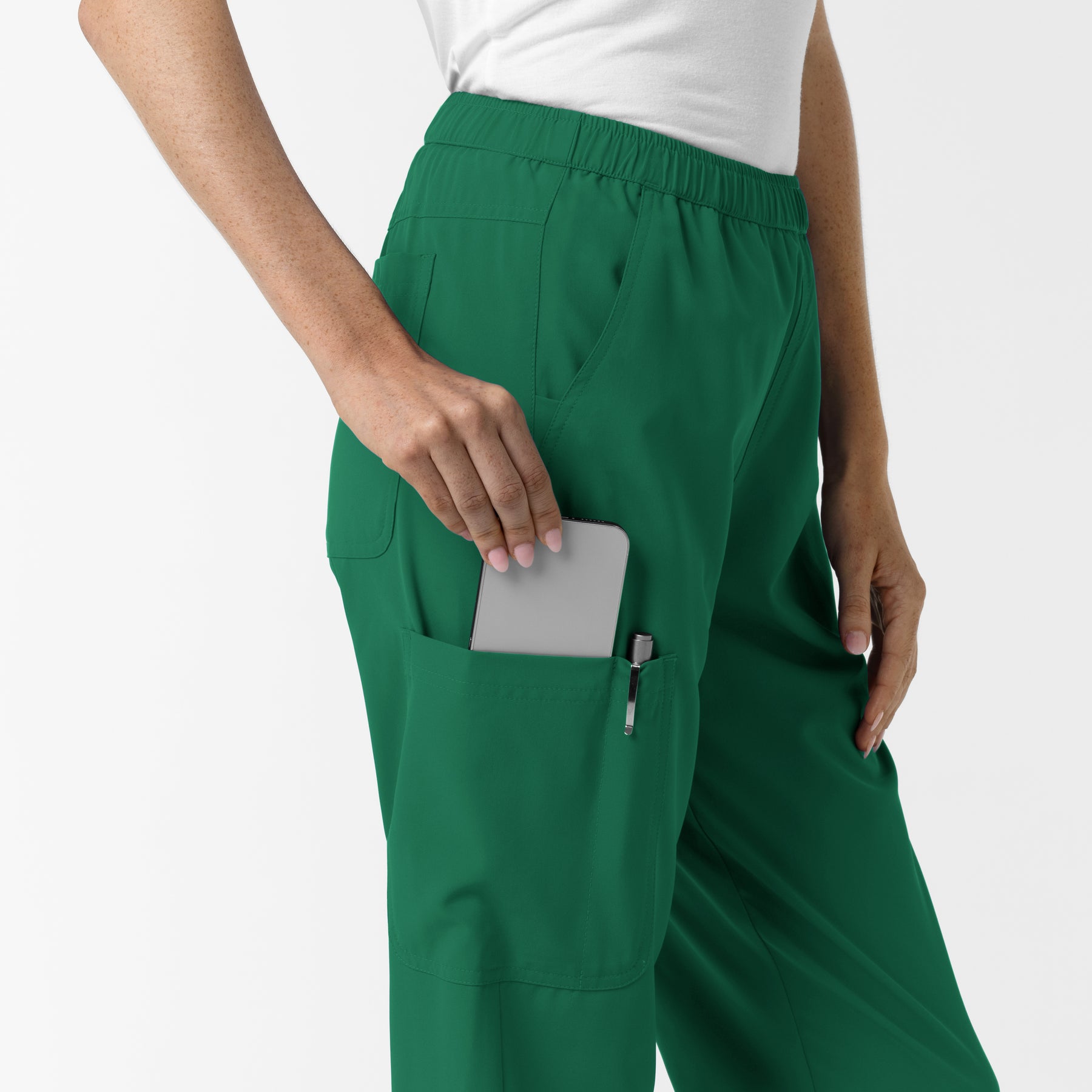 NURTUR Women's Slim Leg Scrub Pant Hunter hemline detail