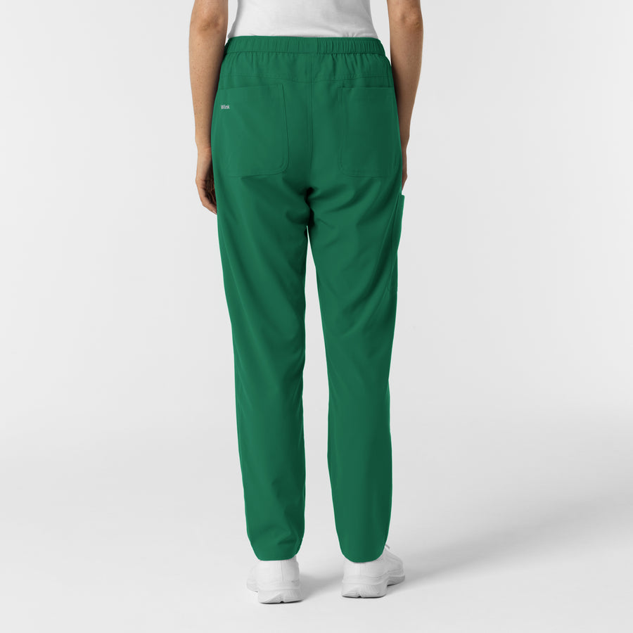 NURTUR Women's Slim Leg Scrub Pant Hunter back view