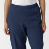 NURTUR Women's Slim Leg Scrub Pant Navy front detail