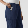 NURTUR Women's Slim Leg Scrub Pant Navy side detail 2