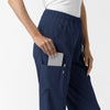 NURTUR Women's Slim Leg Scrub Pant Navy hemline detail