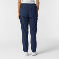 NURTUR Women's Slim Leg Scrub Pant Navy back view
