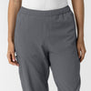 NURTUR Women's Slim Leg Scrub Pant Pewter front detail