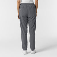 NURTUR Women's Slim Leg Scrub Pant Pewter back view