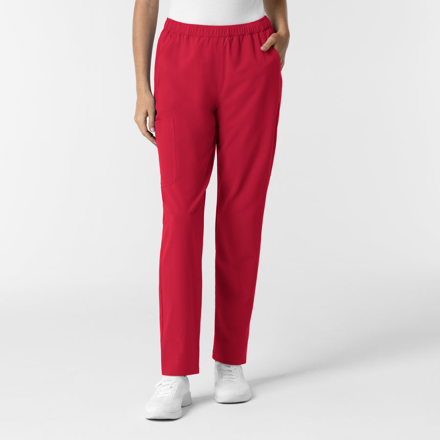 Nurtur Women’s Ankle-Length Slim Scrub Pant - Red