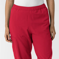 Nurtur Women’s Ankle-Length Slim Scrub Pant - Red