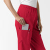 Nurtur Women’s Ankle-Length Slim Scrub Pant - Red