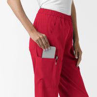Nurtur Women’s Ankle-Length Slim Scrub Pant - Red