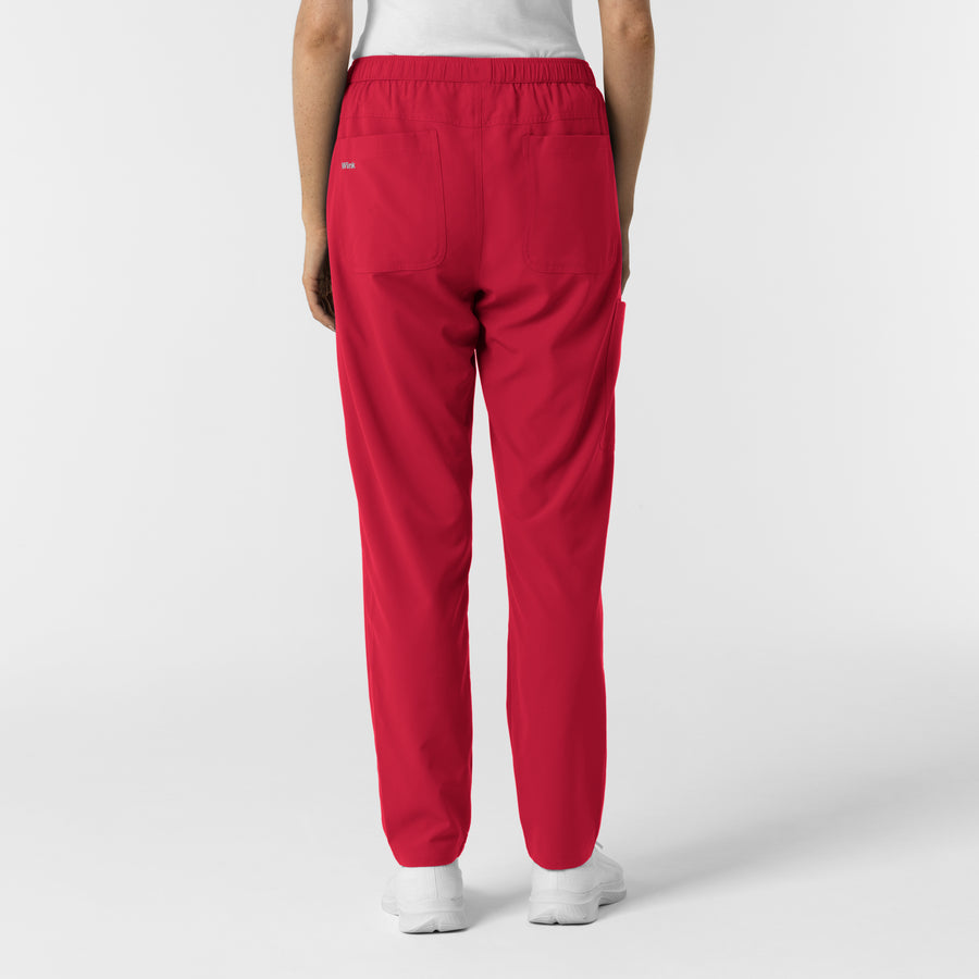 Nurtur Women’s Ankle-Length Slim Scrub Pant - Red